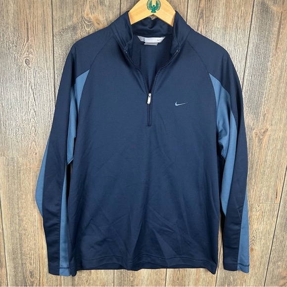 Nike Other - Nike Vintage Y2K Gray Tag 1/4 Zip Pullover Long Sleeve Blue Mens Size Medium
